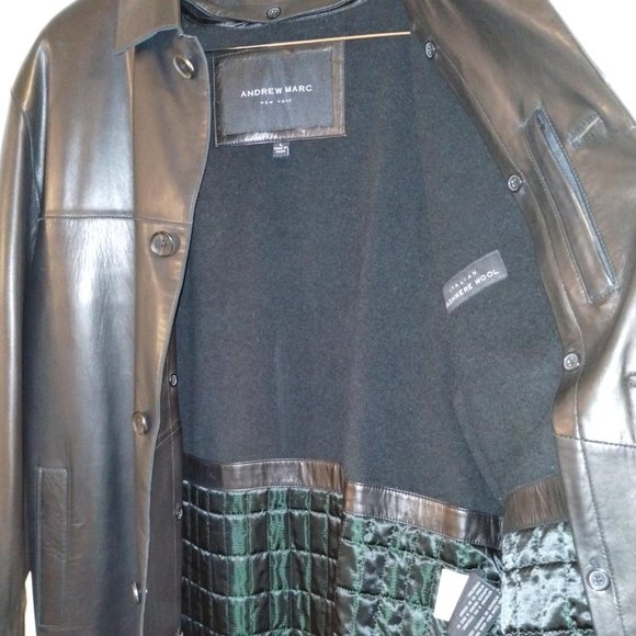 Andrew Marc - 3/4 length leather Jacket Size L - Picture 5 of 9